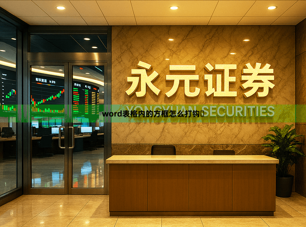 word表格内的方框怎么打钩☑