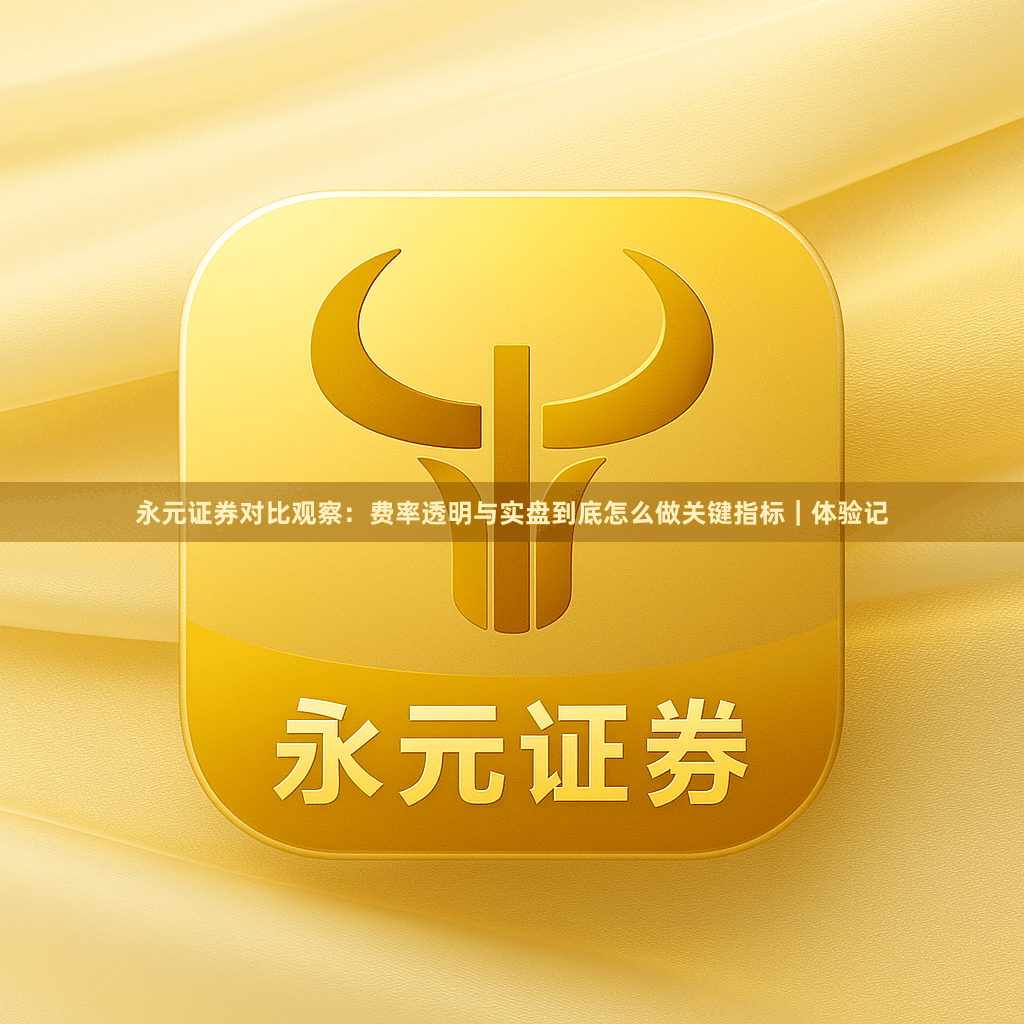 永元证券对比观察：费率透明与实盘到底怎么做关键指标｜体验记