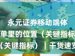永元证券移动端体验：榜单里的位置（关键指标）｜干货速览