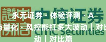 永元证券 · 体验评测 · API与量化 · 风控能扛多大波动｜对比篇